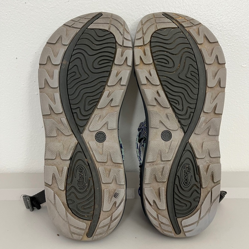 Chaco Strappy Sandals Sz 8 Blue Boho Walking Outdoors Water Hiking Travel - Picture 5 of 5